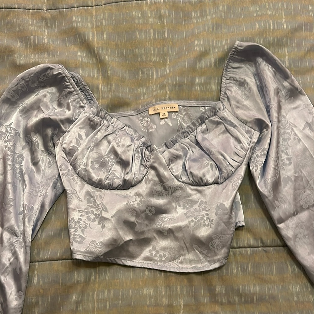 pacsun la hearts blue long sleeve